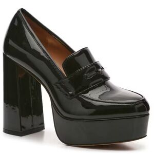 Black Patent Leather Oxford Heels